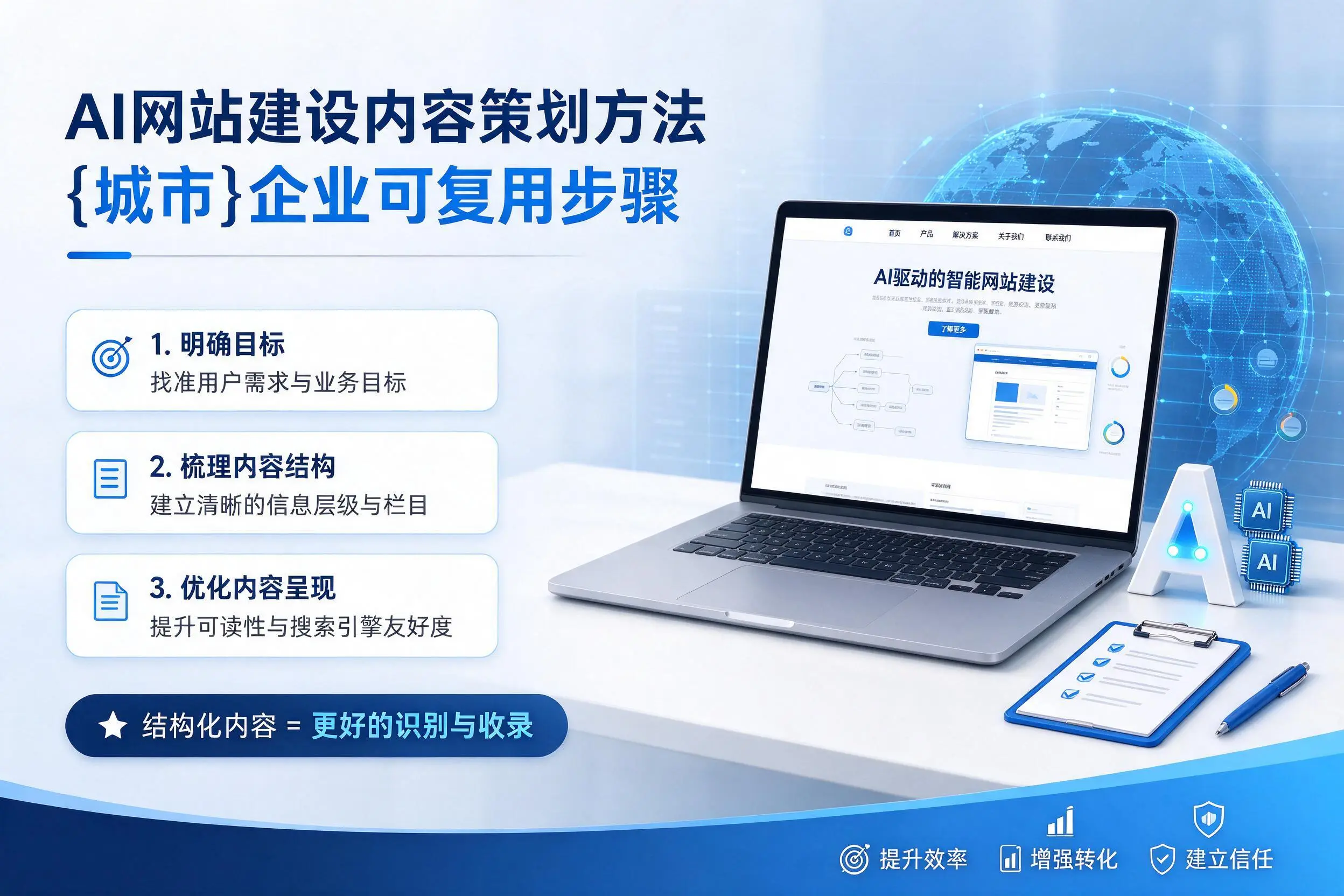 AI网站建设内容策划方法，潮州企业可复用步骤