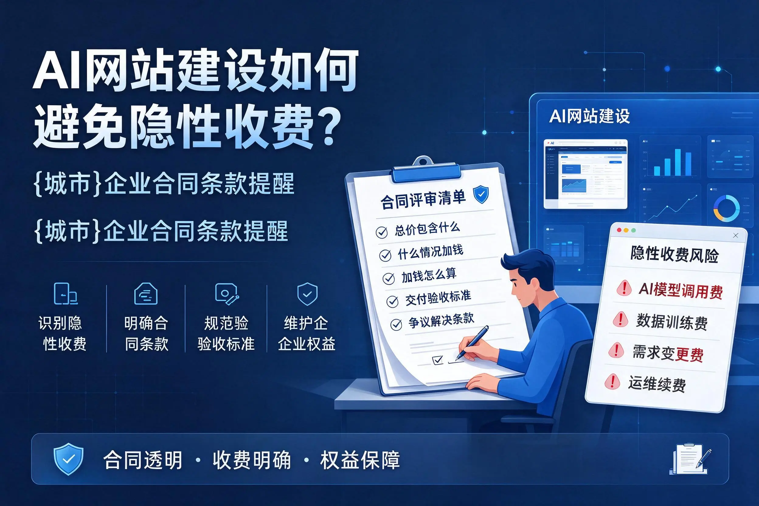 AI网站建设如何避免隐性收费？潮州企业合同条款提醒