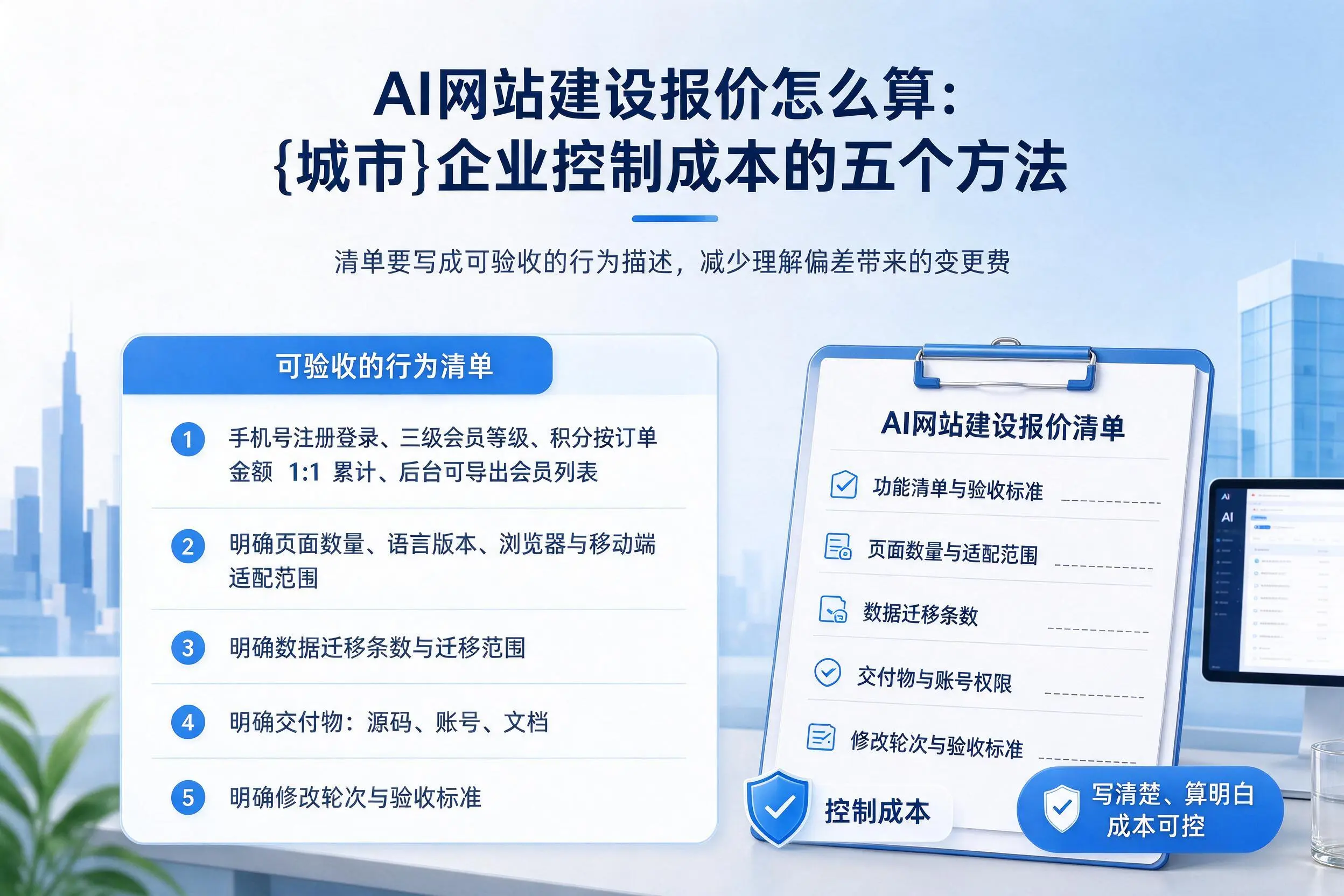 AI网站建设报价怎么算:潮州企业控制成本的五个方法