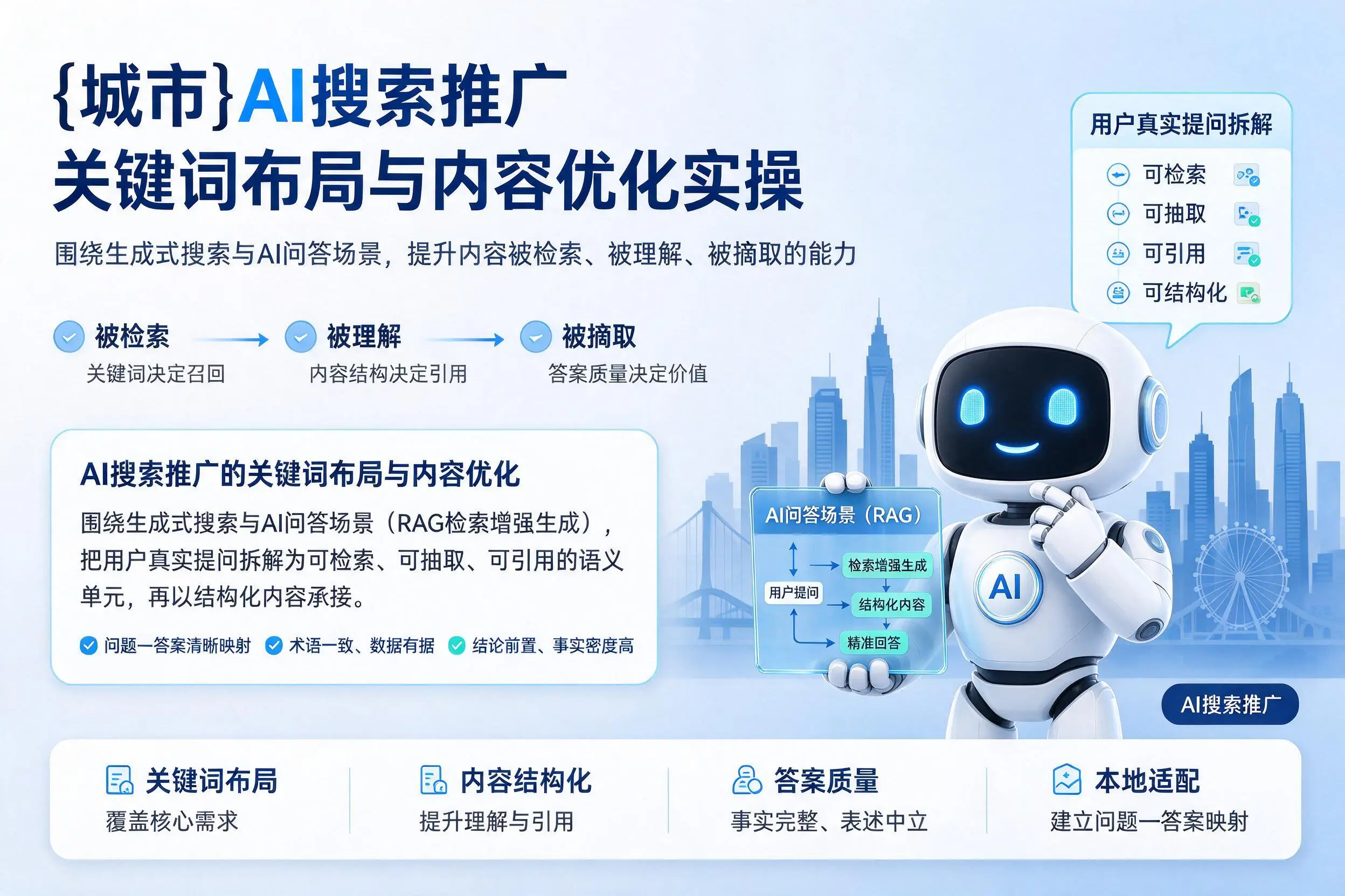 潮州AI搜索推广关键词布局与内容优化实操